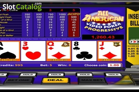 Οθόνη4. All American Poker (Betsoft) Κουλοχέρης