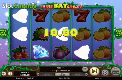 Οθόνη3. Fruit Bat Crazy Κουλοχέρης