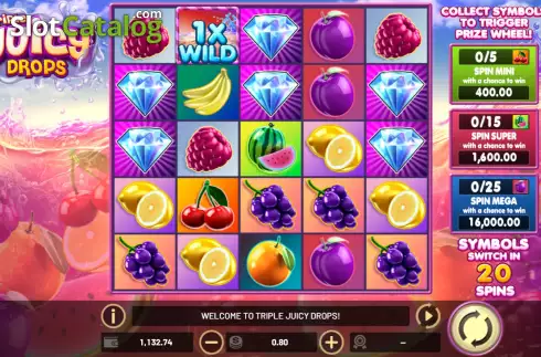 Οθόνη3. Triple Juicy Drops Κουλοχέρης