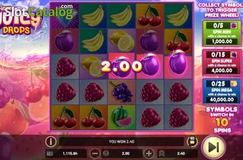 Οθόνη4. Triple Juicy Drops Κουλοχέρης