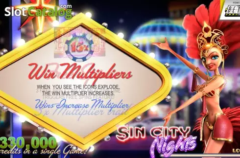 Τα χαρακτηριστικά του παιχνιδιού. Sin City Nights Κουλοχέρης