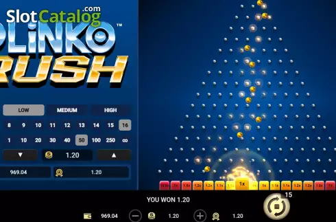 Οθόνη7. Plinko Rush Κουλοχέρης