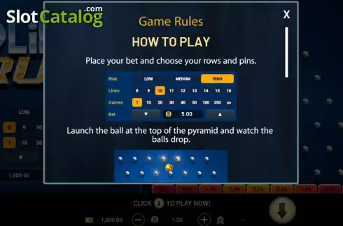 Οθόνη8. Plinko Rush Κουλοχέρης