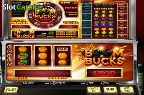 Οθόνη 4. Boom Bucks Κουλοχέρης