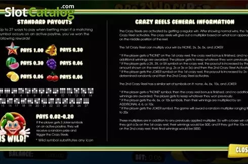 Οθόνη2. Crazy Jackpot 60000 Κουλοχέρης