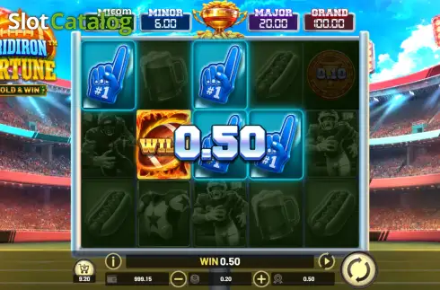 Οθόνη3. Gridiron Fortune Hold & Win Κουλοχέρης 