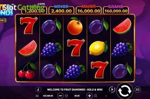 Οθόνη2. Fruit Diamonds Hold & Win Κουλοχέρης 