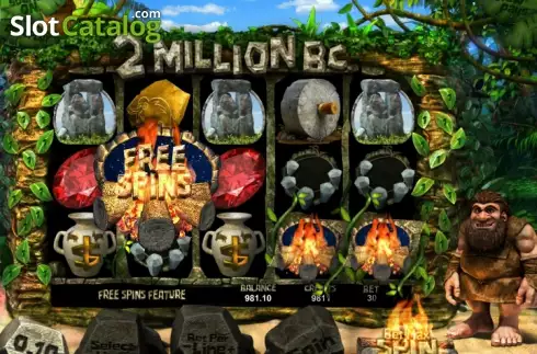Δωρεάν περιστροφές. 2 Million B.C. Κουλοχέρης