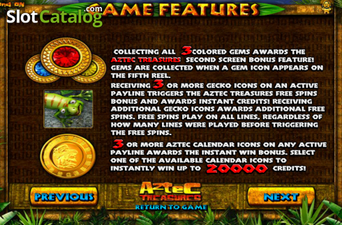 Πίνακας πληρωμών 2. Aztec Treasures (Betsoft) Κουλοχέρης