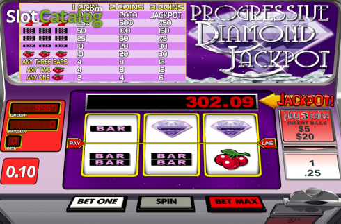 Ροδέλες 3. Diamond Jackpot Κουλοχέρης 