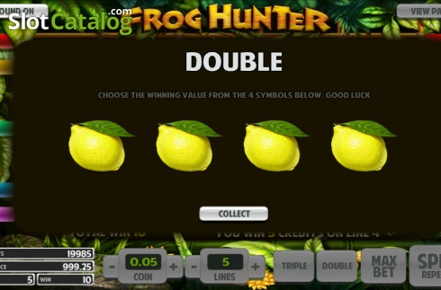 Διπλασιάστε. Frog Hunter Κουλοχέρης
