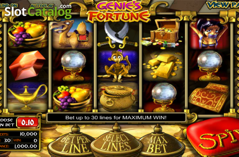 Ροδέλες. Genie's Fortune (Betsoft) Κουλοχέρης
