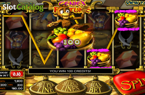 Ροδέλες. Genie's Fortune (Betsoft) Κουλοχέρης