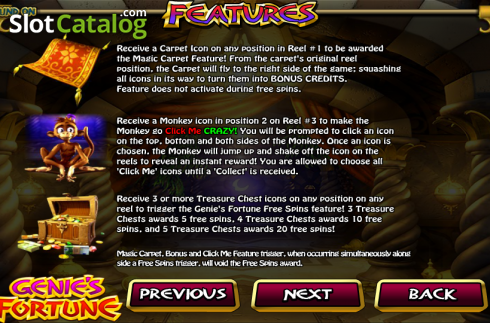 Πίνακας πληρωμών 2. Genie's Fortune (Betsoft) Κουλοχέρης