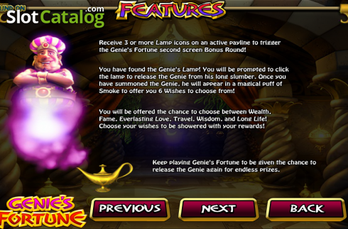 Πίνακας πληρωμών 3. Genie's Fortune (Betsoft) Κουλοχέρης