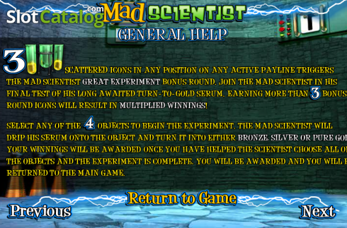 Πίνακας πληρωμών 4. Mad Scientist (Betsoft) Κουλοχέρης