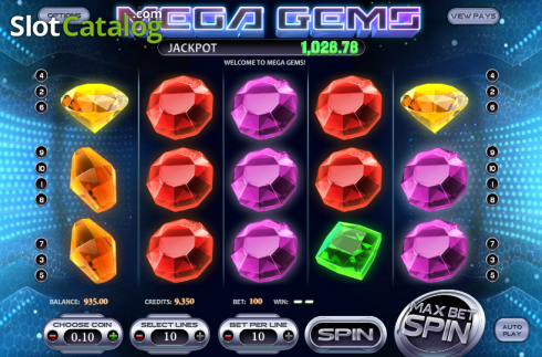 Ροδέλες. Mega Gems Κουλοχέρης