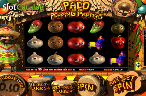 Ροδέλες. Paco and the Popping Peppers Κουλοχέρης