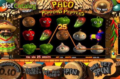 Ροδέλες. Paco and the Popping Peppers Κουλοχέρης