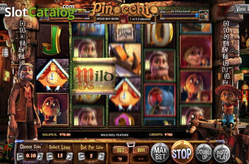 Αγριος. Pinocchio (Betsoft) Κουλοχέρης