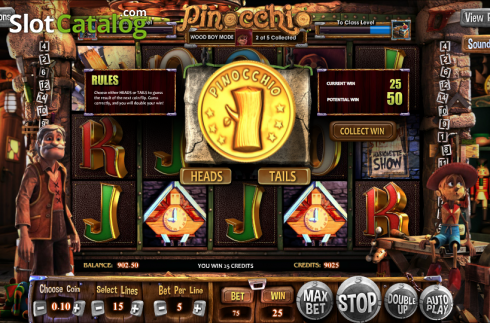 Διπλασιάστε. Pinocchio (Betsoft) Κουλοχέρης