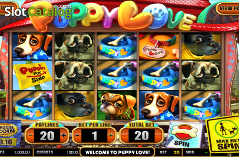 Ροδέλες. Puppy Love (Betsoft) Κουλοχέρης