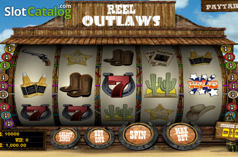 Ροδέλες. Reel Outlaws Κουλοχέρης
