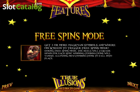 Πίνακας πληρωμών 3. True Illusions Κουλοχέρης