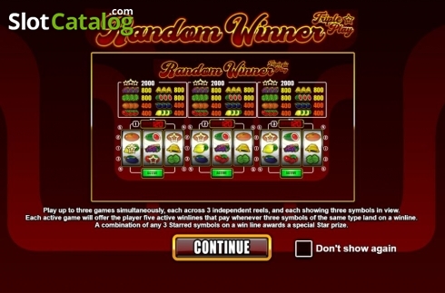 Οθόνη2. Random Winner Triple Play Slot Κουλοχέρης