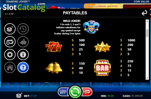 Οθόνη8. Diamond Joker (Games Inc) Κουλοχέρης