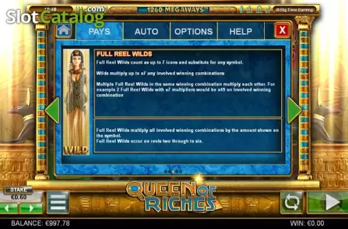 Πίνακας πληρωμών 3. Queen of Riches Κουλοχέρης
