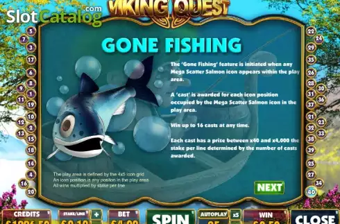 Πίνακας πληρωμών 4. Viking Quest Κουλοχέρης 
