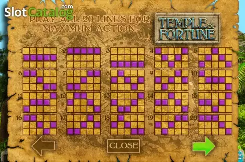 Πίνακας πληρωμών 5. Temple Of Fortune Κουλοχέρης