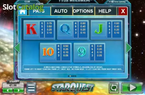 Πίνακας πληρωμών 2. StarQuest Κουλοχέρης