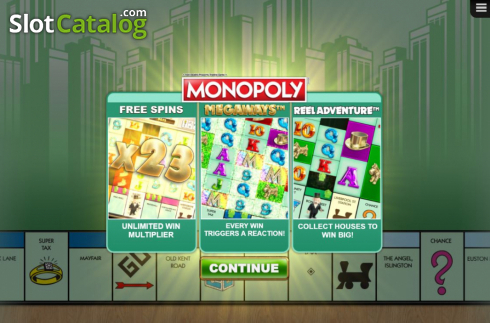 Οθόνη2. Monopoly Megaways Κουλοχέρης