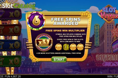 Οθόνη5. Slot Vegas Megaquads Κουλοχέρης