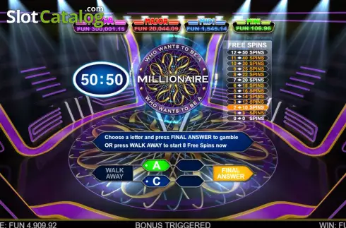 Οθόνη6. Who Wants To Be A Millionaire Megapays Κουλοχέρης