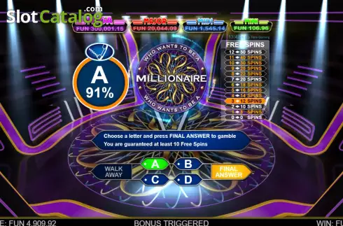 Οθόνη7. Who Wants To Be A Millionaire Megapays Κουλοχέρης