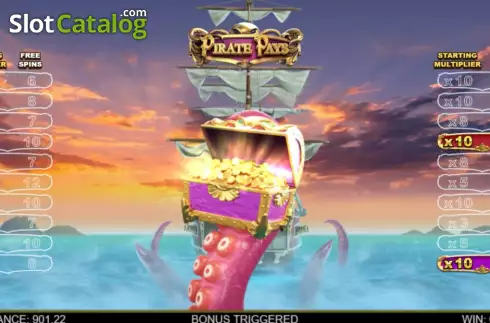 Οθόνη7. Pirate Pays Megaways Κουλοχέρης