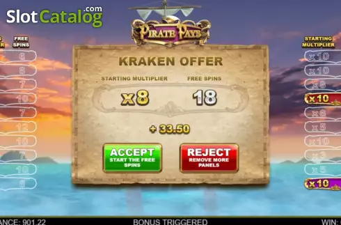 Οθόνη8. Pirate Pays Megaways Κουλοχέρης