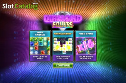 Οθόνη2. Diamond Fruits (Big Time Gaming) Κουλοχέρης