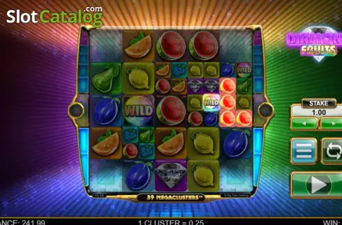 Οθόνη5. Diamond Fruits (Big Time Gaming) Κουλοχέρης
