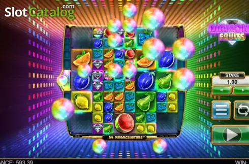 Οθόνη7. Diamond Fruits (Big Time Gaming) Κουλοχέρης