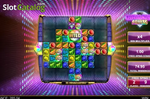 Οθόνη9. Diamond Fruits (Big Time Gaming) Κουλοχέρης