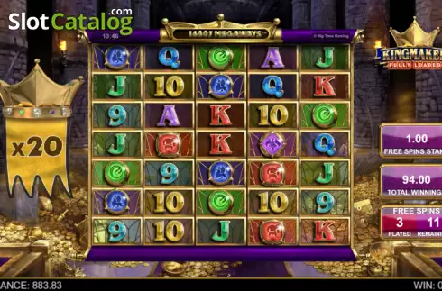 Οθόνη8. Kingmaker Fully Loaded Megaways Κουλοχέρης 