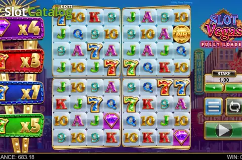 Οθόνη2. Slot Vegas Fully Loaded Megaquads Κουλοχέρης
