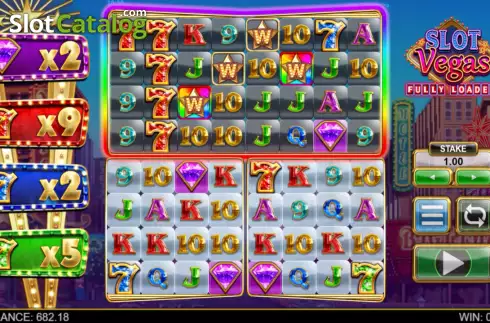 Οθόνη3. Slot Vegas Fully Loaded Megaquads Κουλοχέρης