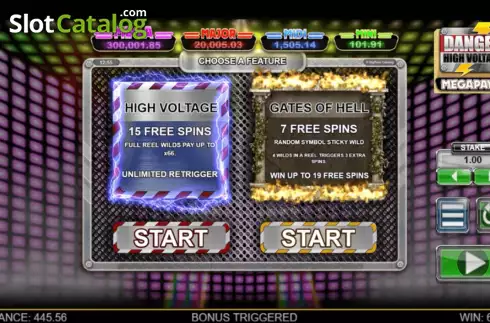 Οθόνη5. Danger High Voltage Megapays Κουλοχέρης 