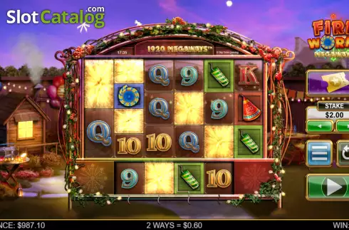 Οθόνη4. Fireworks Megaways Κουλοχέρης