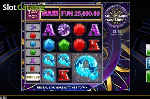 Οθόνη3. Millionaire Tapcards Κουλοχέρης